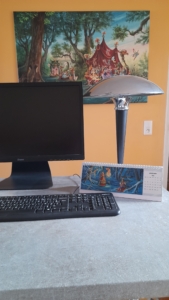 Photo en contexte du calendrier de bureau de Florence Magnin