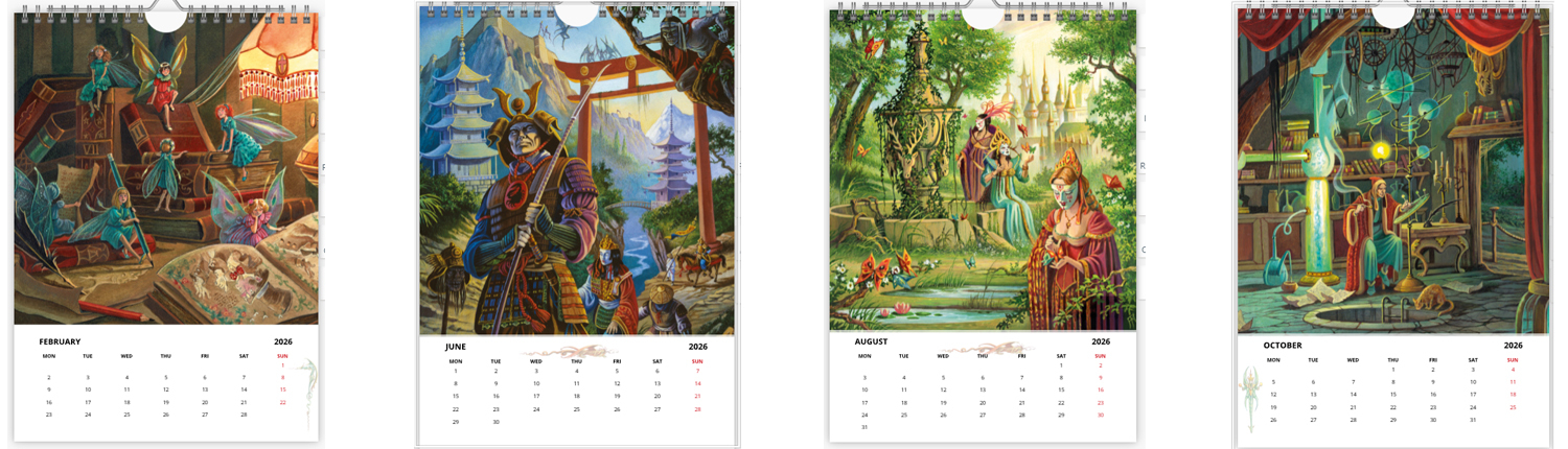 Bannière de présentation du calendrier 2026 format A3 de Florence Magnin