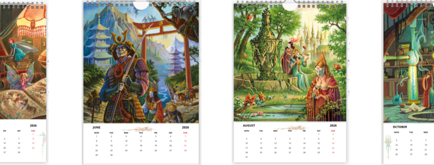 Bannière de présentation du calendrier 2026 format A3 de Florence Magnin