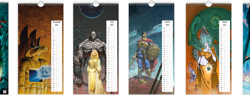 Bannière de présentation du calendrier grand format panoramique 2026 de Philippe Caza