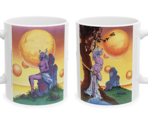Caza Mug Chimeres D et G Les deux faces du mug Chimères de Philippe Caza