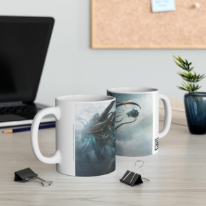 Les deux faces du mug Jules Verne-Leviathan de Didier Graffet en contexte