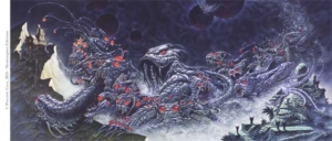 Déroulé du mug Cthulhu écran de Philippe Caza