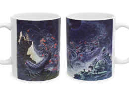 Caza Mug Cthulhu droite et gauche Les deux faces du mug Cthulhu Ecran de Philippe Caza