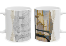 Graffet Mug Downtown deux cotes Les deux faces du mug Downtown Heart de Didier Graffet