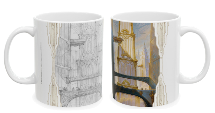 Les deux faces du mug Downtown Heart de Didier Graffet