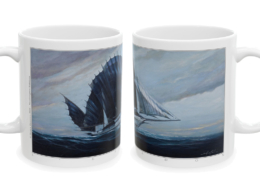 Graffet Mug Espadon deux cotes Les deux faces du mug L'Espadon de Didier Graffet