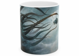 Graffet Mug Leviathan face Devant du mug Jules Verne-Leviathan de Didier Graffet