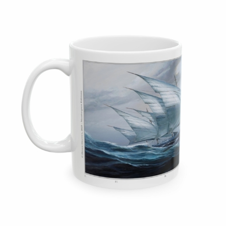 Côté gauche du mug Vaisseau-Requin de Didier Graffet