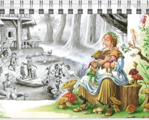 Mois de mars du calendrier de bureau 2026 de Florence Magnin