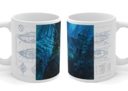 Graffet Mug Atlantide deux cotes Les deux faces du mug L'Atlantide de Didier Graffet