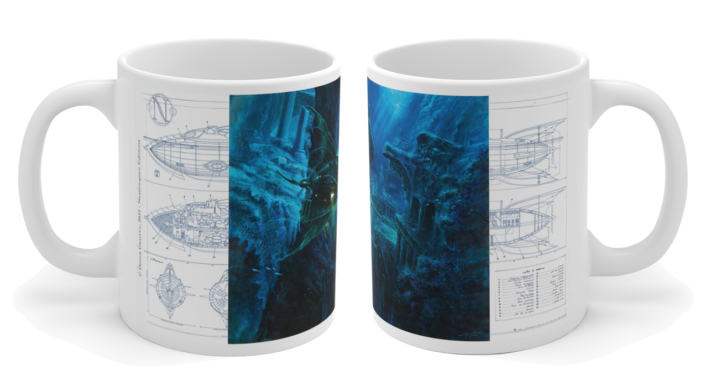 Les deux faces du mug L'Atlantide de Didier Graffet