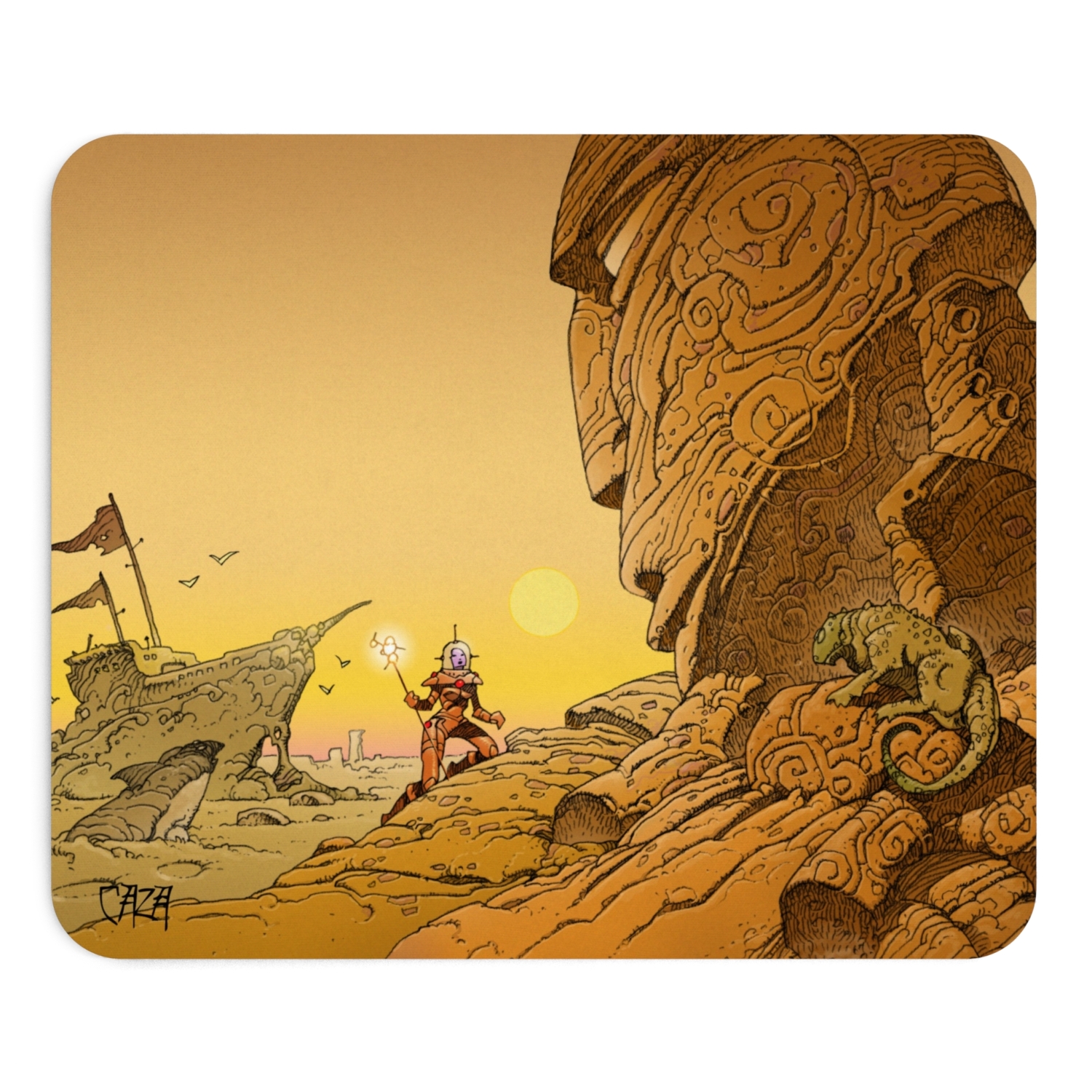 Tapis de souris Le paysage jaune par Philippe Caza