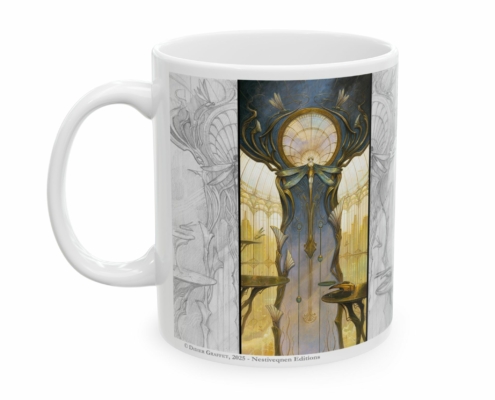 Graffet Mug Dragonfly gauche Côté gauche du mug Art Deco-Dragonfly Hall de Didier Graffet