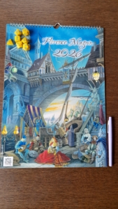 Calendrier mural A3 de Florence Magnin en contexte