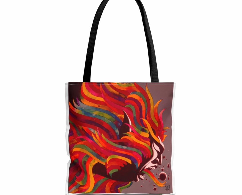 Caza Sac Mangeur anses noires Sac fourre-tout (tote bag) Le Mangeur de Planètes de Philippe Caza