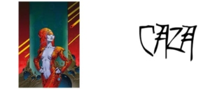 Déroulé du mug Mondes Incertains de Philippe Caza