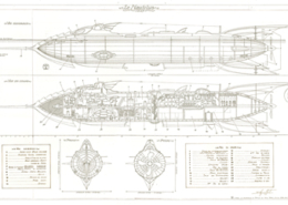 Nautilus-Plan Déroulé du mug Plan du Nautilus de Didier Graffet