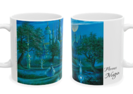 Magnin mug Pays lunaire droite et gauche Les deux faces du mug Le Pays lunaire de Florence Magnin