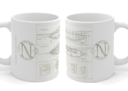 Graffet Mug Plan Nautilus deux cotes Les deux faces du mug Plan du Nautilus de Didier Graffet