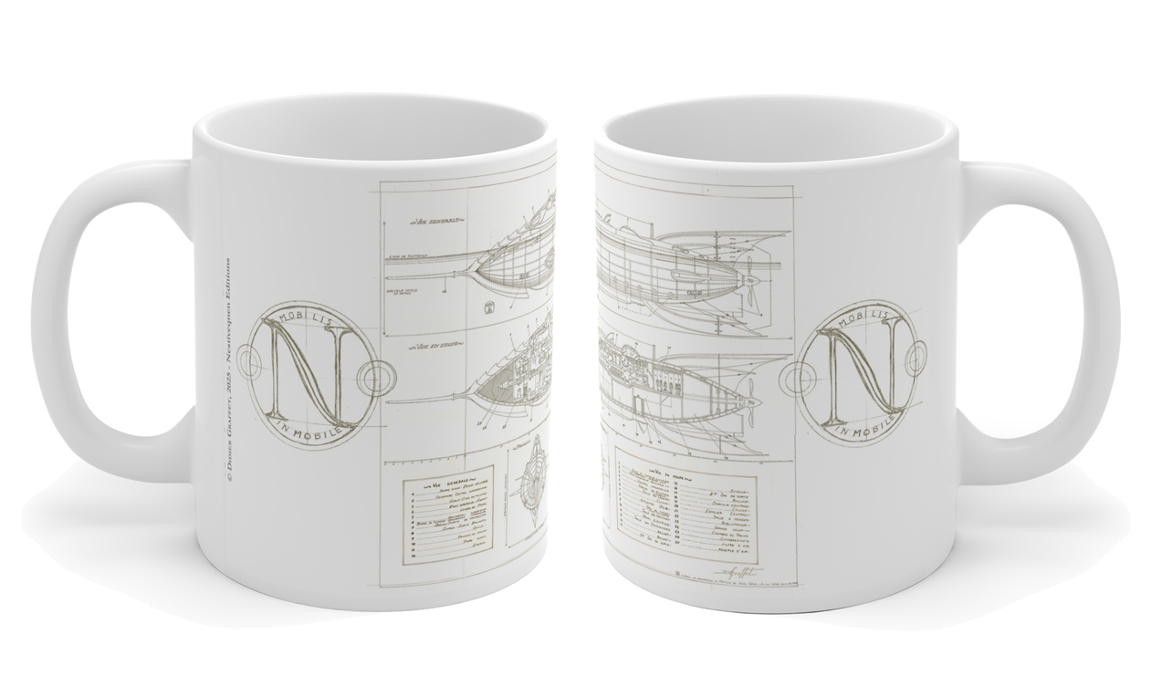 Graffet Mug Plan Nautilus deux cotes Les deux faces du mug Plan du Nautilus de Didier Graffet