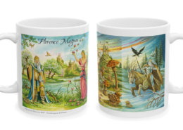 Magnin mug Quadri Batons droite et gauche Les deux faces du mug Frise de Bâtons de Florence Magnin