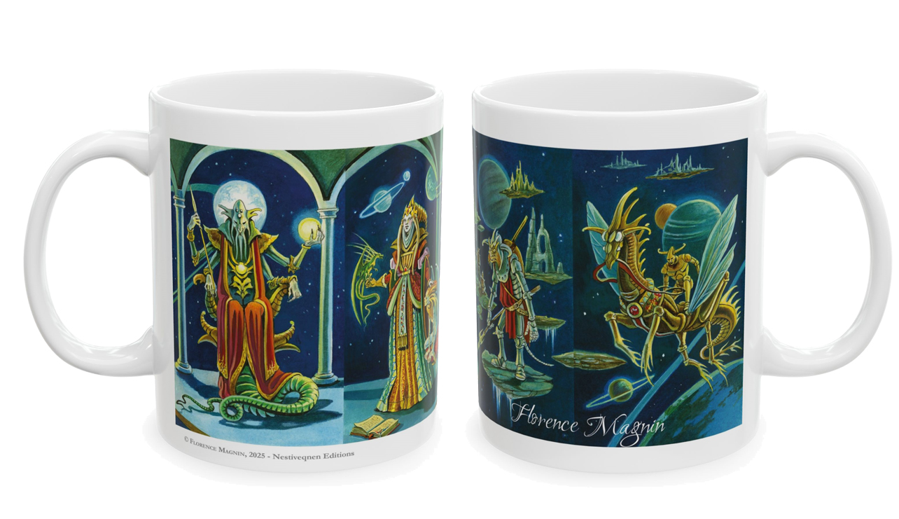 Magnin mug Quadri Deniers droite et gauche Les deux faces du mug Frise de Deniers de Florence Magnin