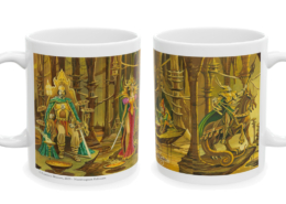 Magnin mug Quadri Epees droite et gauche Les deux faces du mug Frise d'Epées de Florence Magnin