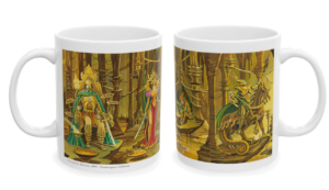 Les deux faces du mug Frise d'Epées de Florence Magnin