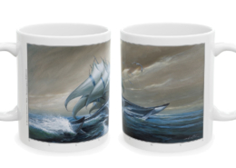 Graffet Mug Raie deux cotes Les deux faces du mug La Raie Manta de Didier Graffet