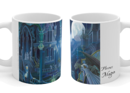 Magnin mug Tir Na Noght Gauche et Droitet Les deux faces du mug Tir Na Noght de Florence Magnin
