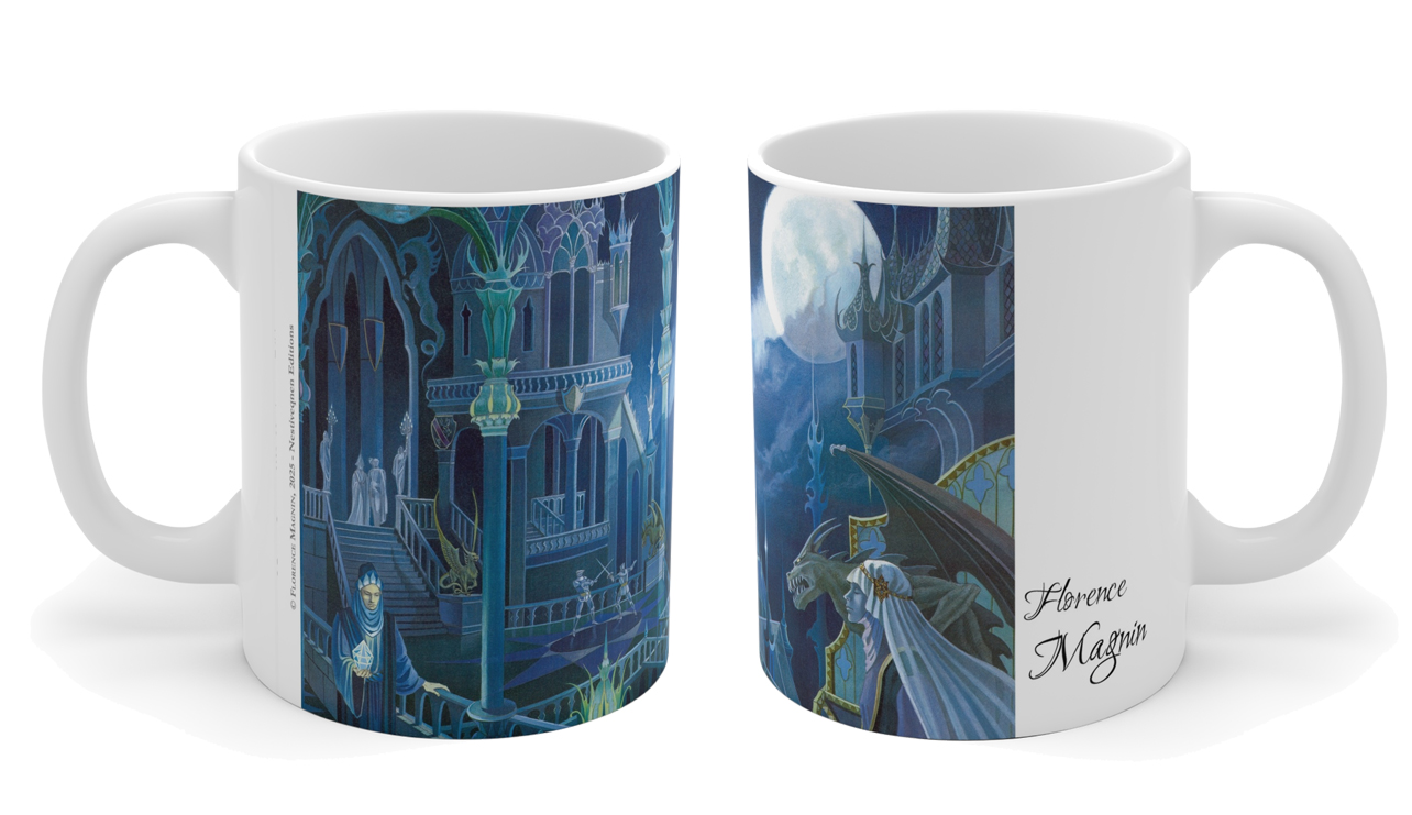 Magnin mug Tir Na Noght Gauche et Droitet Les deux faces du mug Tir Na Noght de Florence Magnin