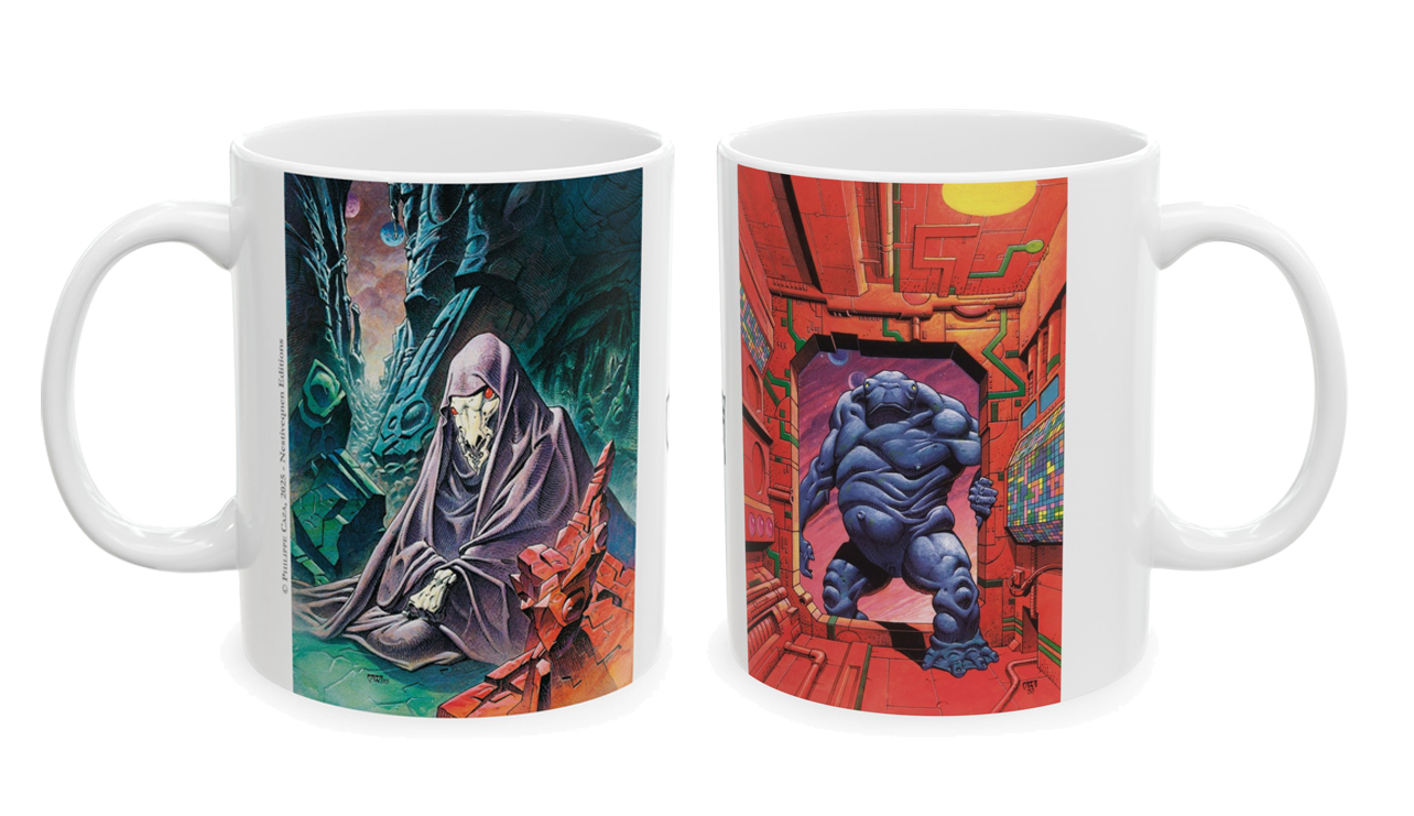 Caza Mug Tschai B droite et gauche Les deux faces du mug Tschaï B de Philippe Caza